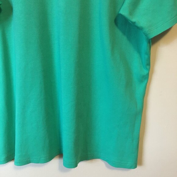 Vintage Turquoise Cotton Tee Sporty Bilayer Teet - Picture 7 of 14